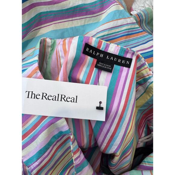 Y2K Black Label Ralph Lauren Striped Colorful Skirt Size 2 - Picture 3 of 6